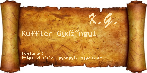 Kuffler Gyöngyi névjegykártya